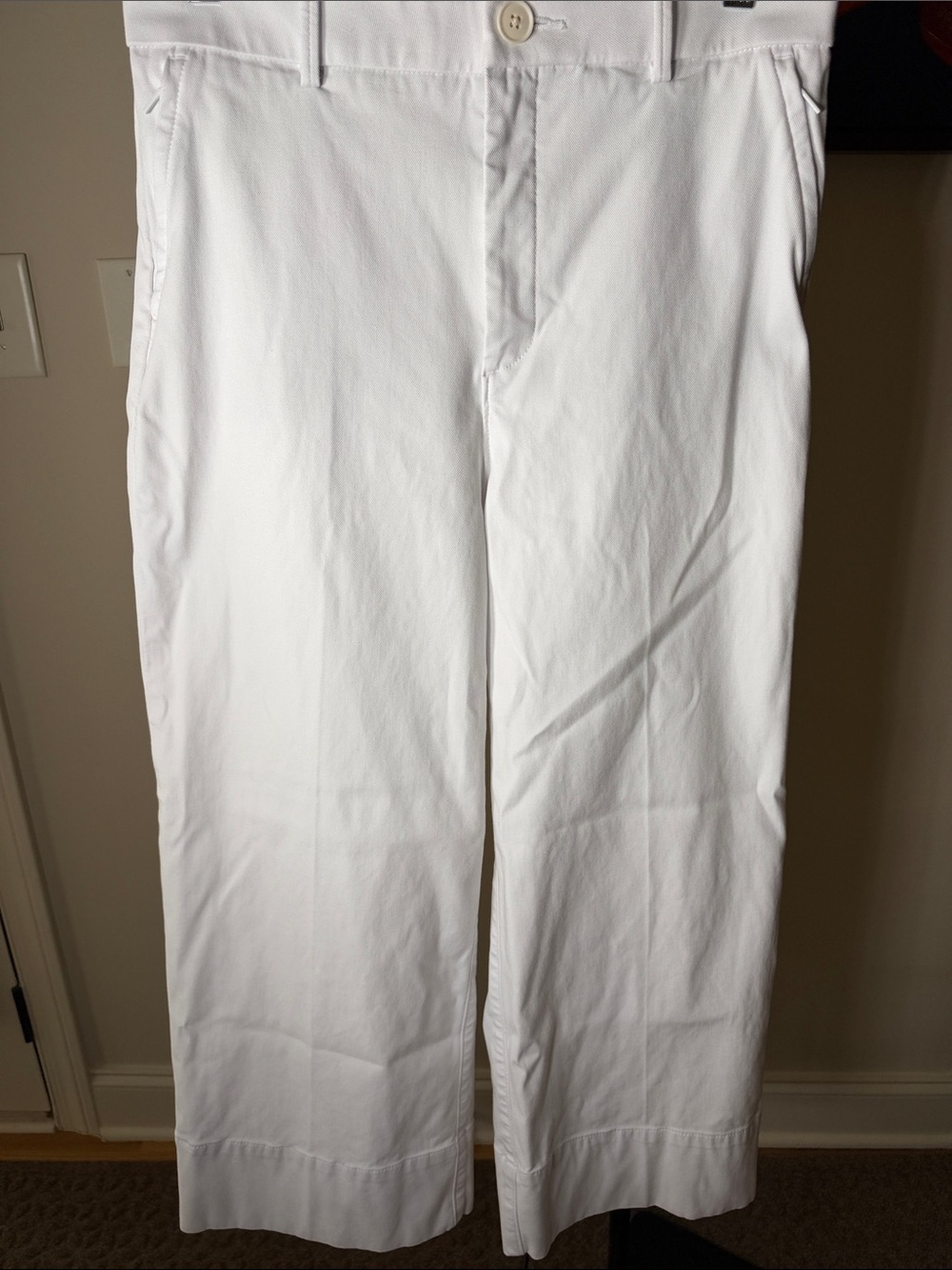 SPANX White Wide-Leg Trousers with Tailored Waist